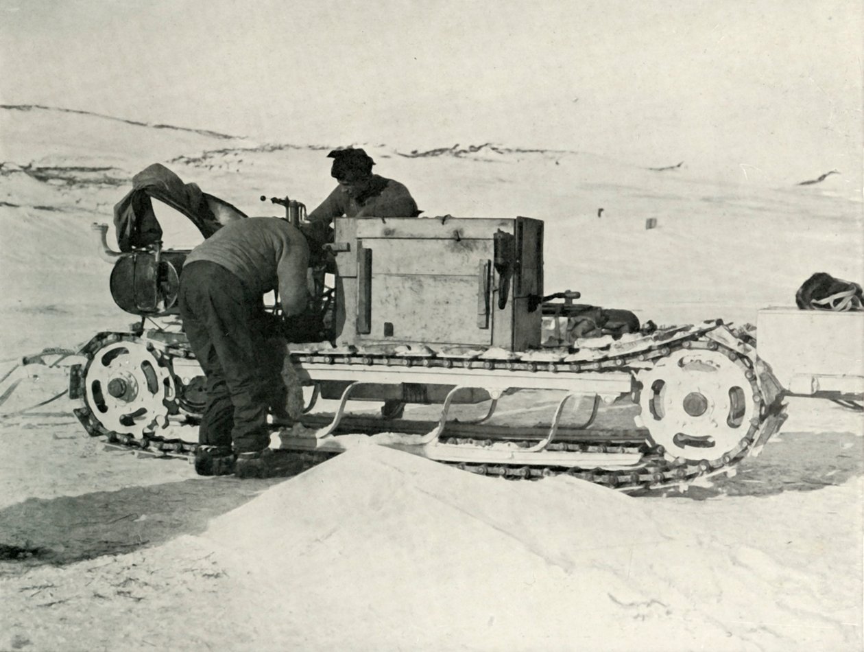 Un des traîneaux motorisés, 1911, 1913 - Herbert Ponting