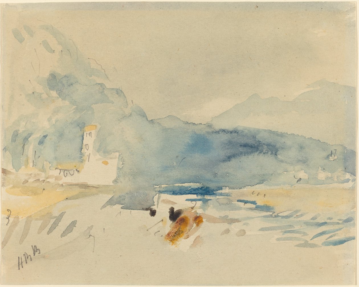 Un paysage avec montagnes et ruisseau - Hercules Brabazon Brabazon