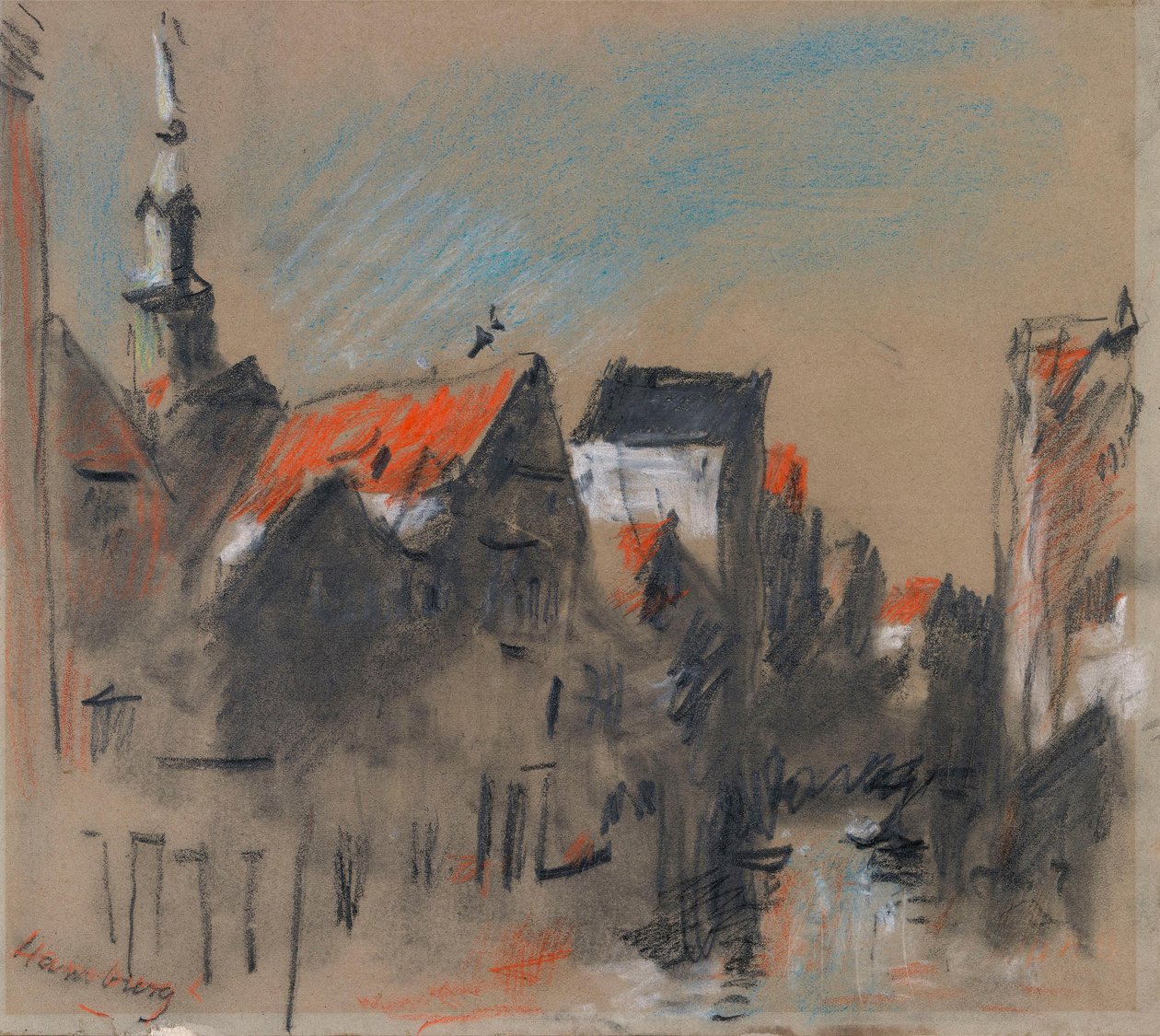 Une rue à Hambourg, en Allemagne - Hercules Brabazon Brabazon