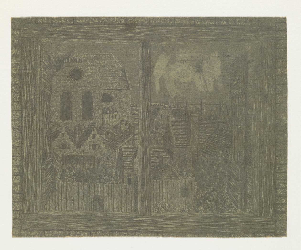 Vue à travers la fenêtre de la maison de Segers vers la Noorderkerk - Hercules Segers