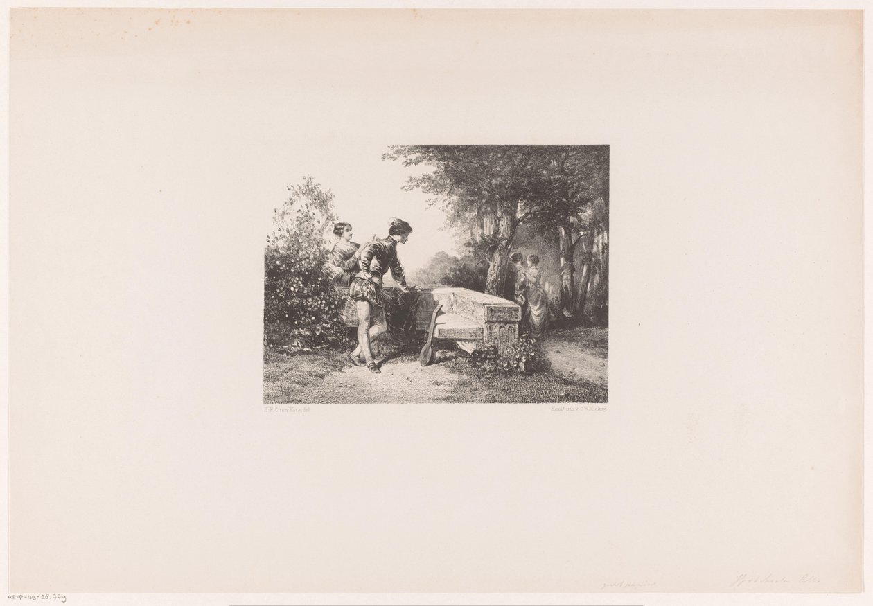 Deux couples dans un parc - Herman Frederik Carel ten Kate