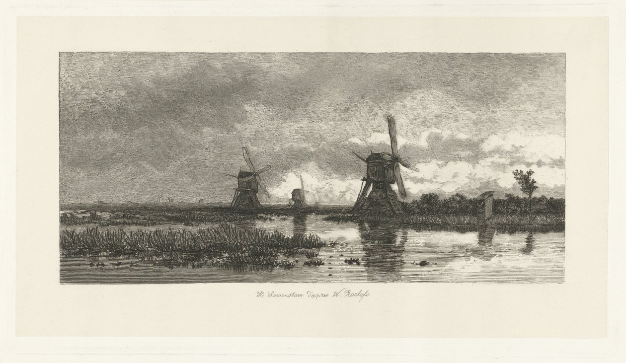 Paysage avec moulins - Herman Löwenstam
