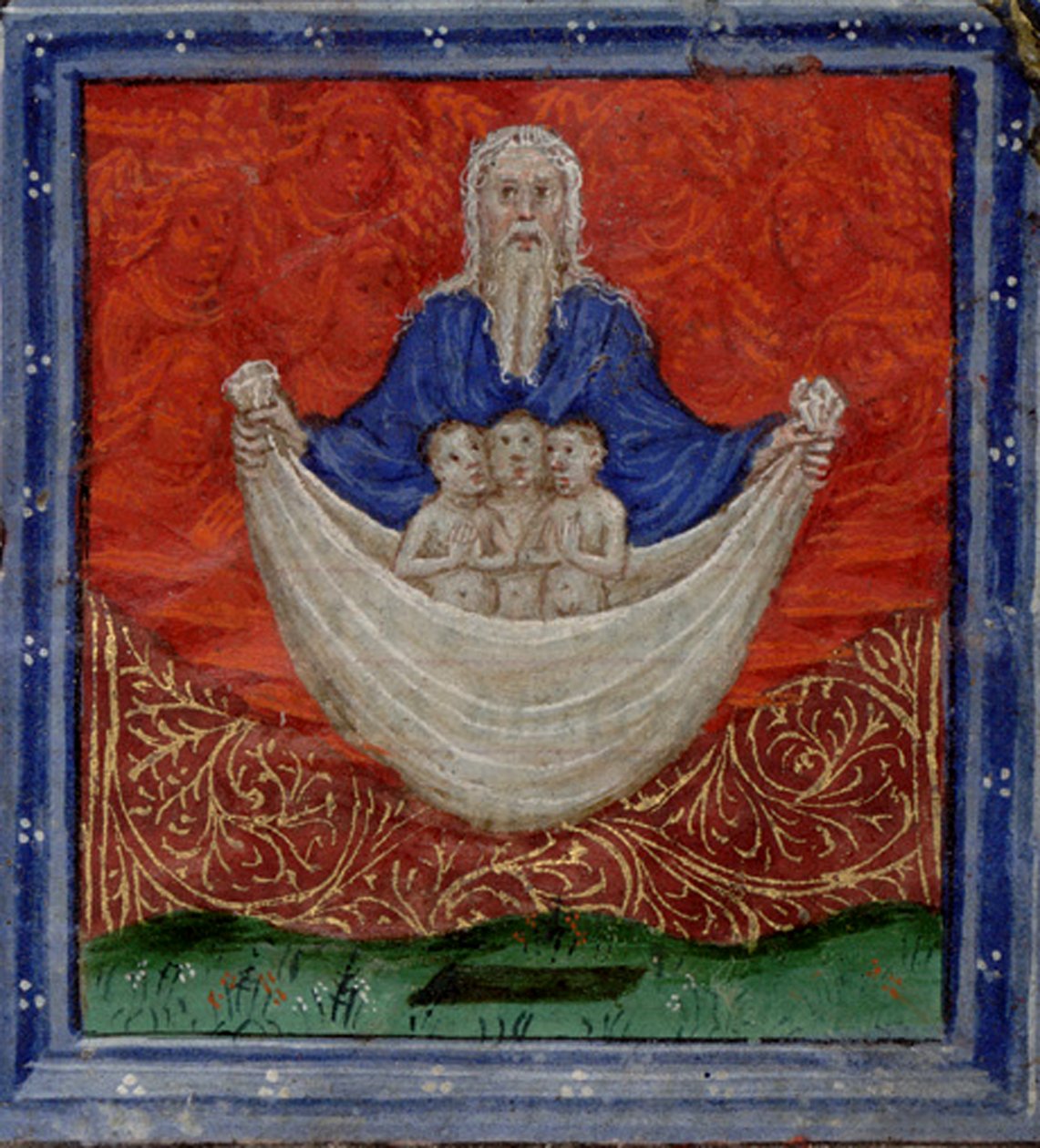 Dieu le Père avec trois âmes, ressuscitées des morts, Livre d