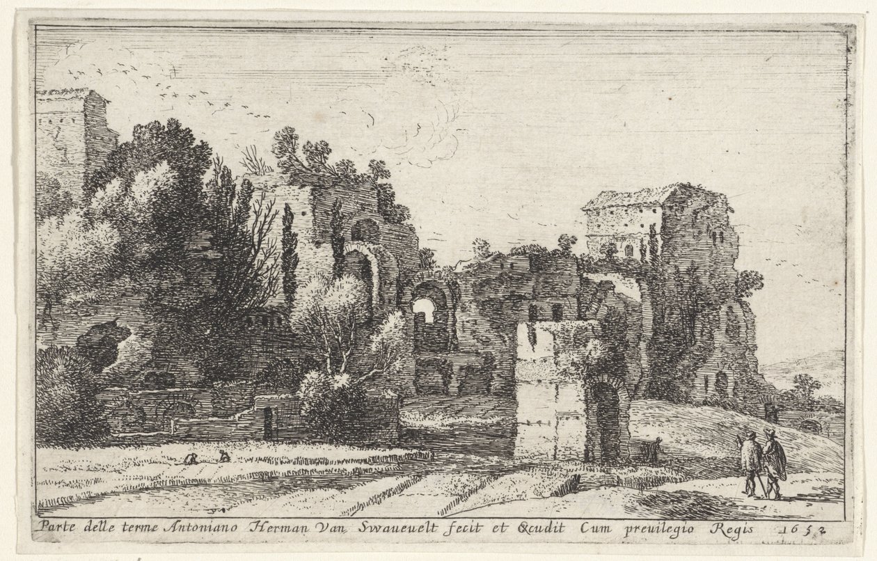 Vue des Thermes de Caracalla - Herman van Swanevelt