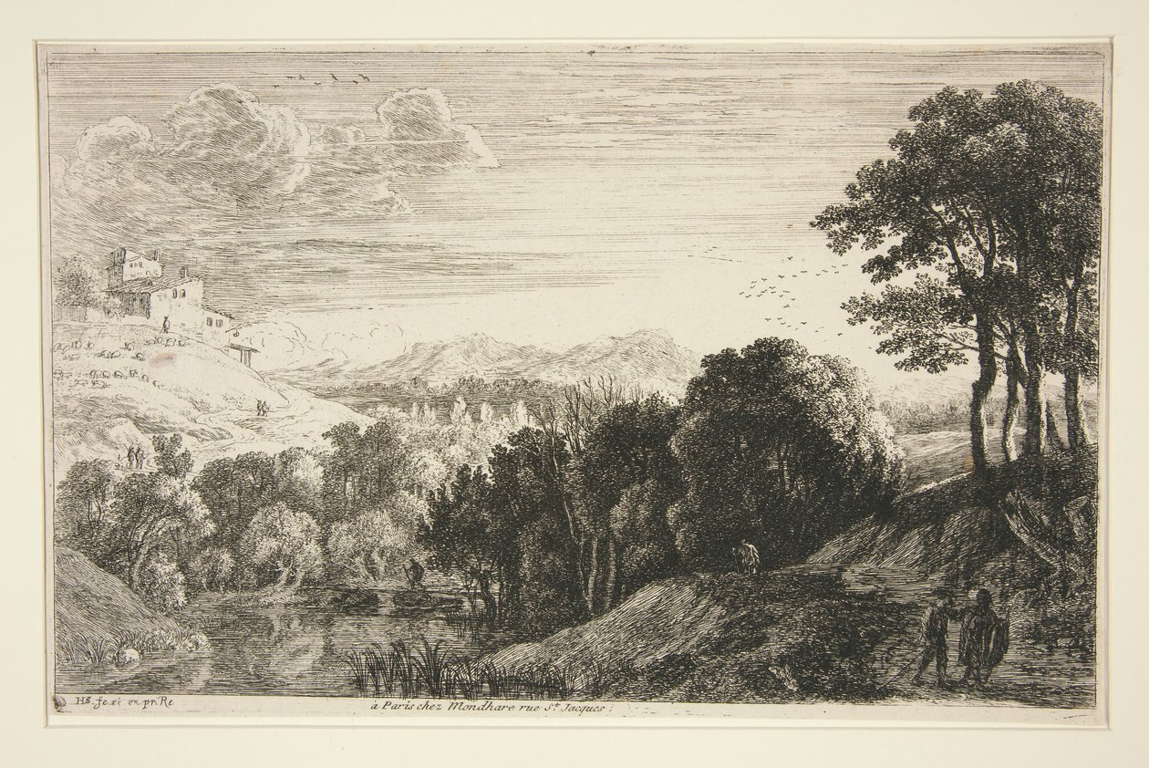 Paysage avec coucher de soleil, de la série Paysages de collines - Herman van Swanevelt