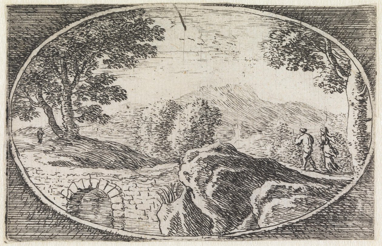 Paysage (n° 14 de la série : Fantaisies champêtres variées) - Herman van Swanevelt