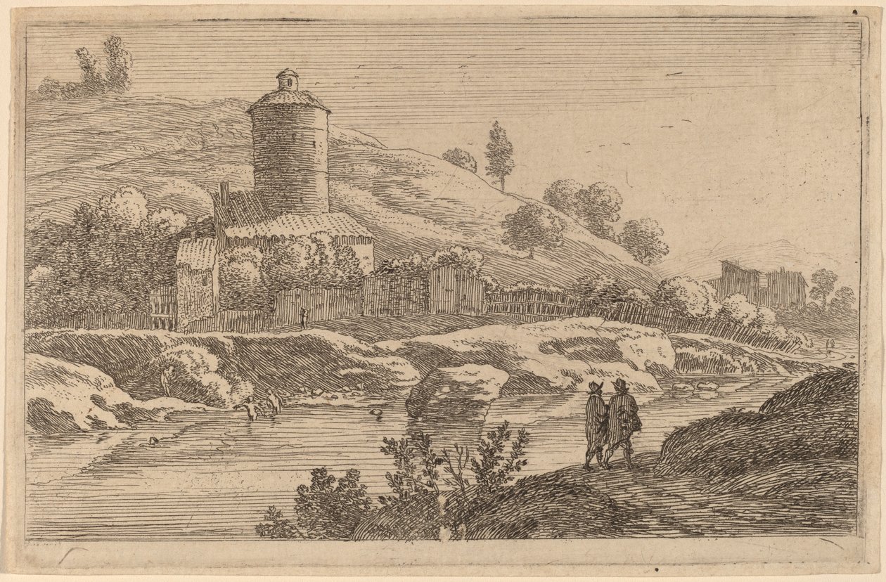 Tour ronde près du Tibre - Herman van Swanevelt