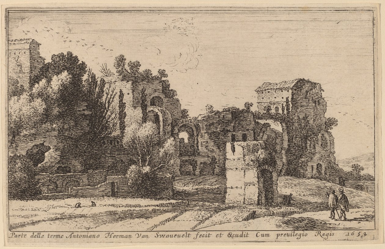 Les Thermes de Caracalla - Herman van Swanevelt