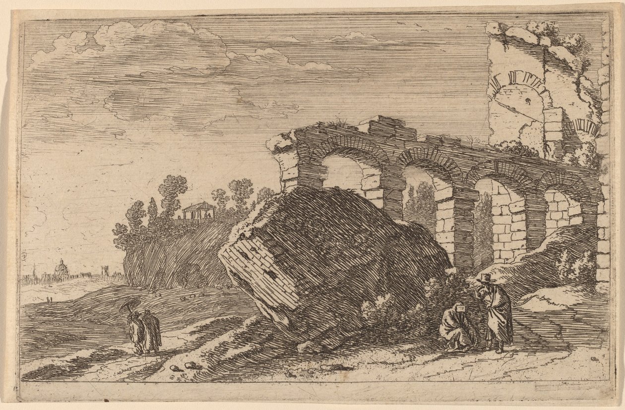 Les quatre arches en ruine - Herman van Swanevelt