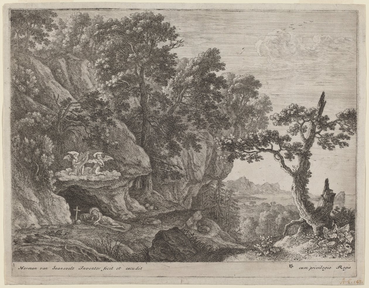 La Madeleine repentante dans un paysage - Herman van Swanevelt