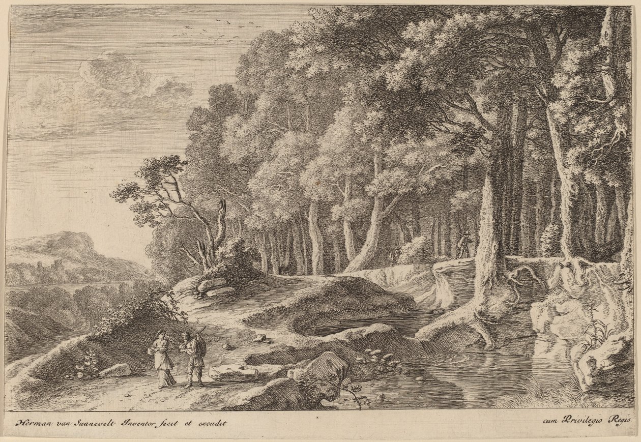 Bois Bordé par un Ruisseau - Herman van Swanevelt