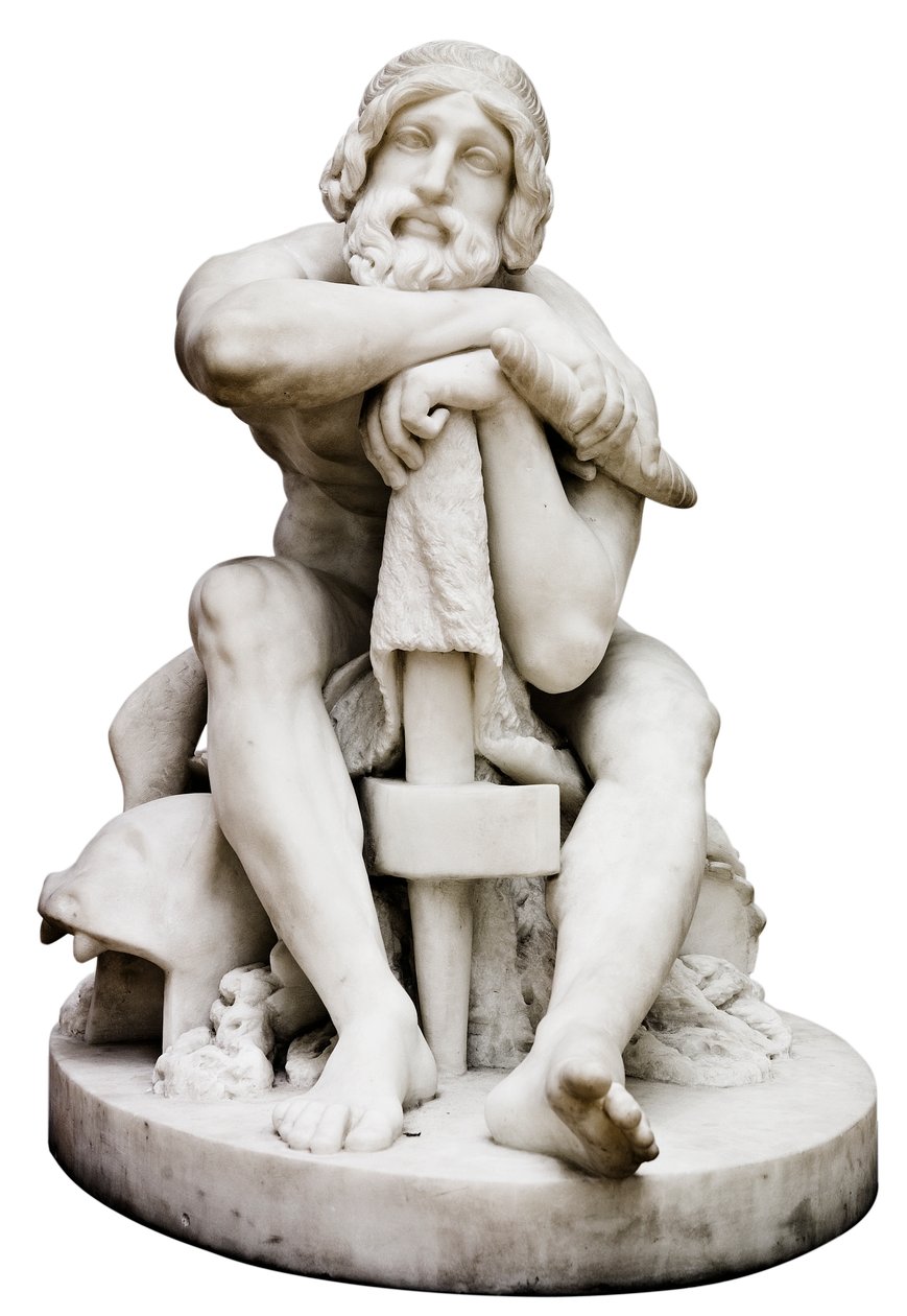 Thor se reposant avec son marteau - Hermann Ernst Freund