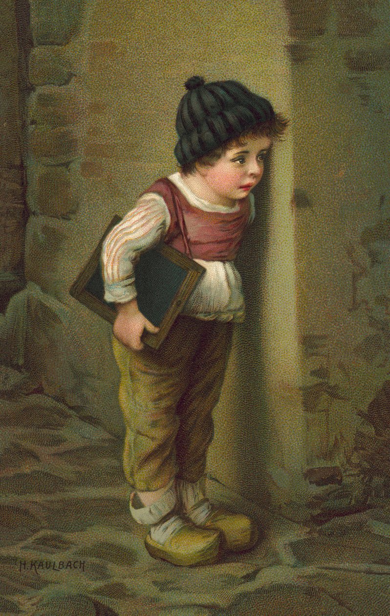 Garçon en costume allemand (chromolitho) - Hermann Kaulbach