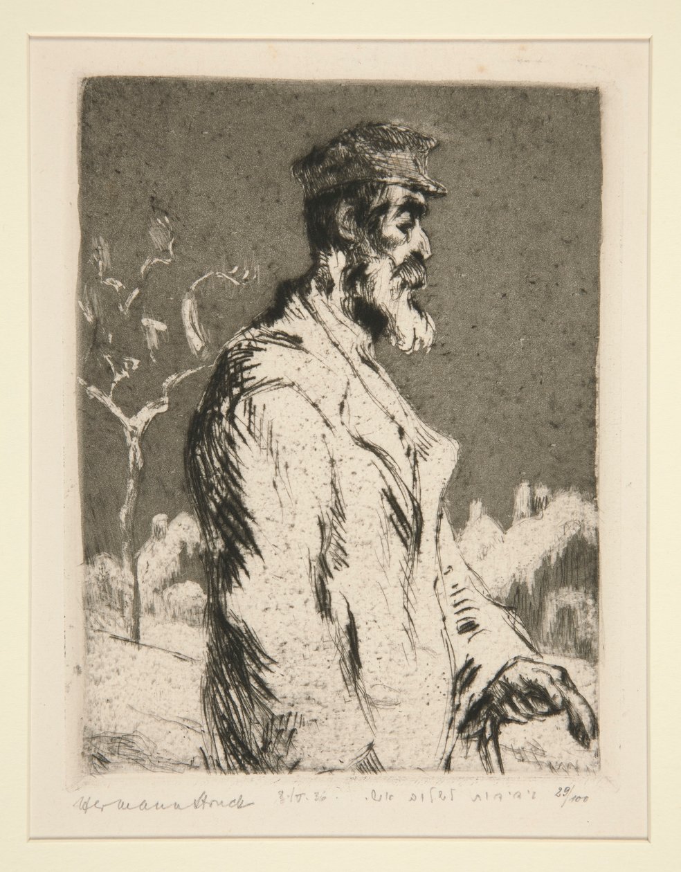 Figure masculine, mi-longueur - Hermann Struck