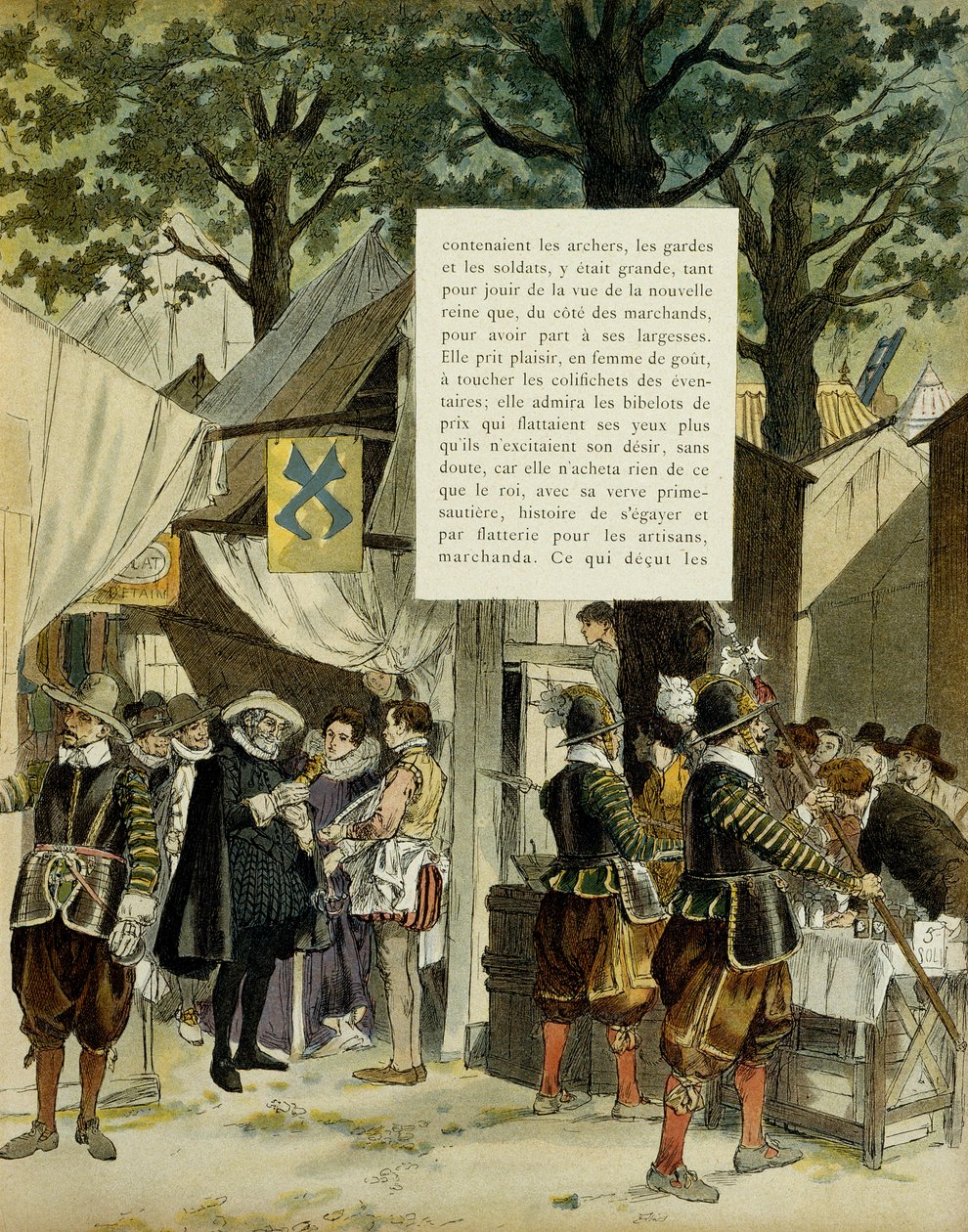 Henri IV (1553-1610) à la foire de Saint-Germain après son mariage, le 16 décembre - Hermann Vogel