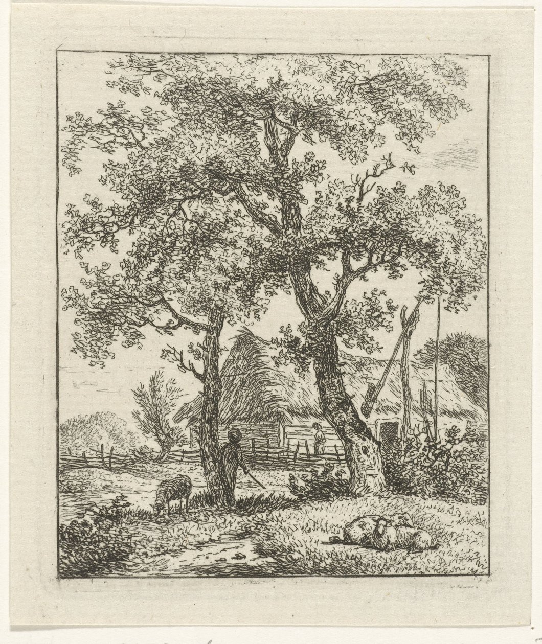 Ferme et berger - Hermanus Fock
