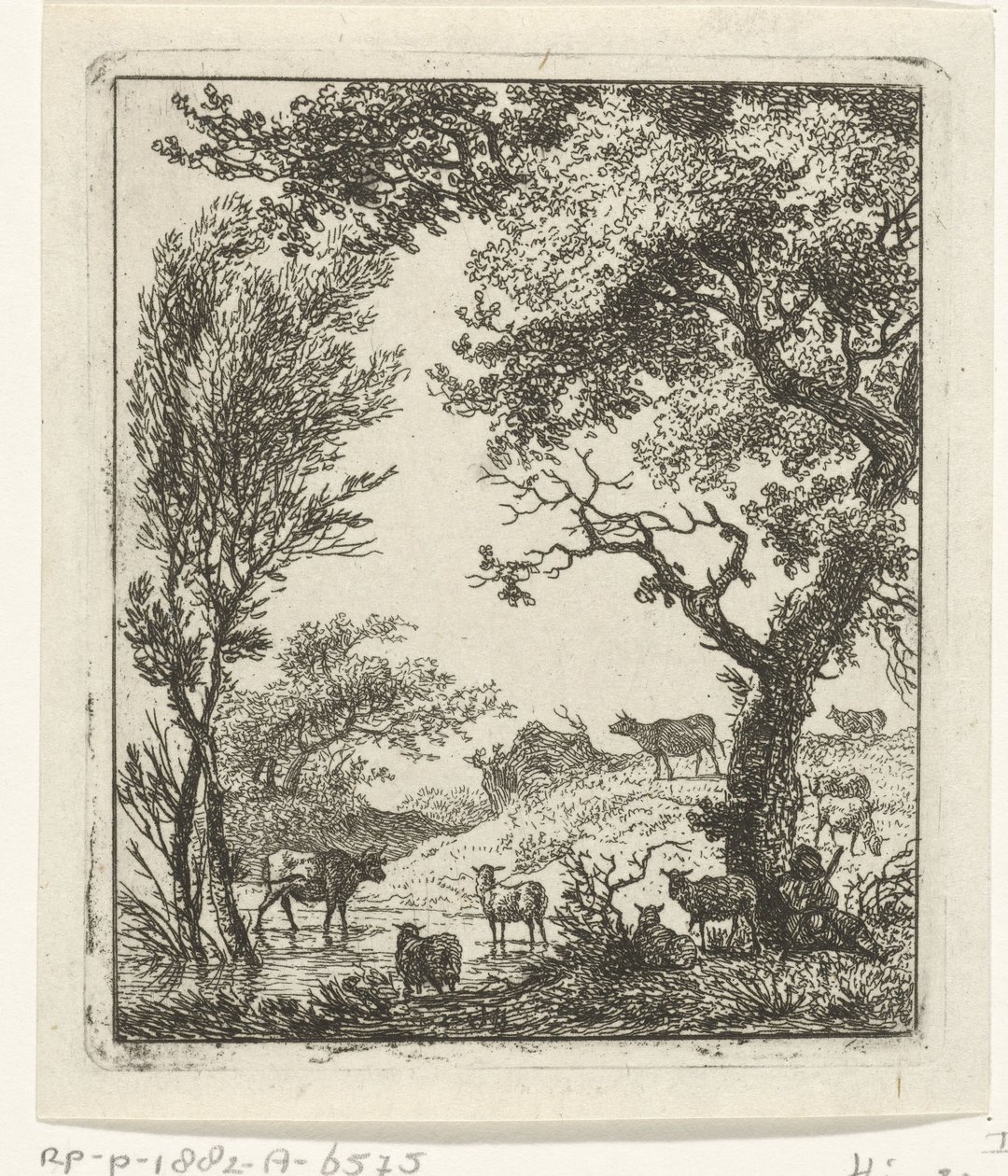Paysage avec troupeau de bétail - Hermanus Fock