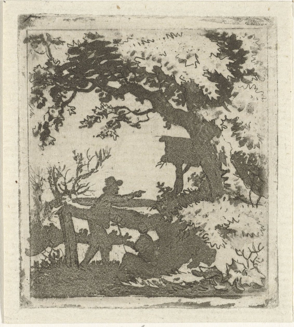 Paysage avec deux personnes - Hermanus Fock