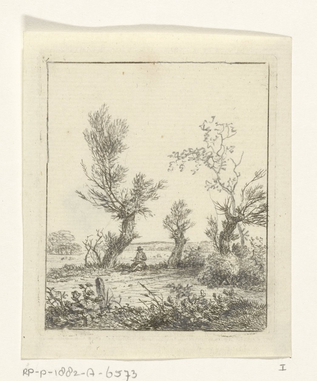 Dessinateur entre les saules - Hermanus Fock