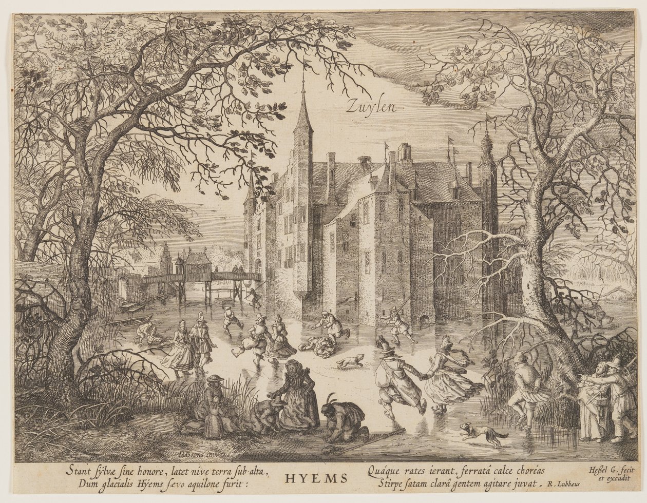 Zuylen - Hiver, extrait de Les Saisons, vue des châteaux dans les environs d