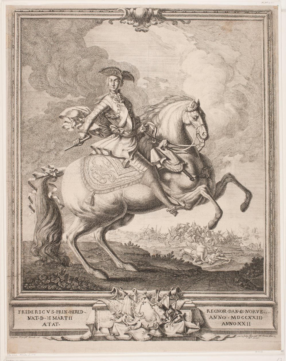 Frédéric V comme prince héritier à cheval - Hieronimo Miani