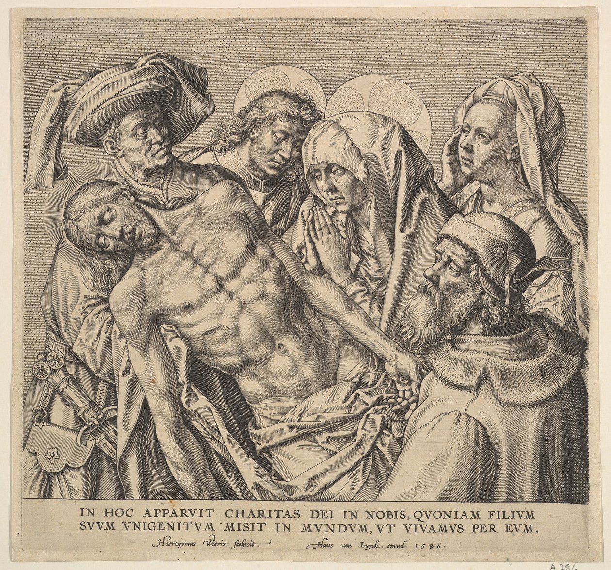 Portant le corps du Christ - Hieronymous Wierix