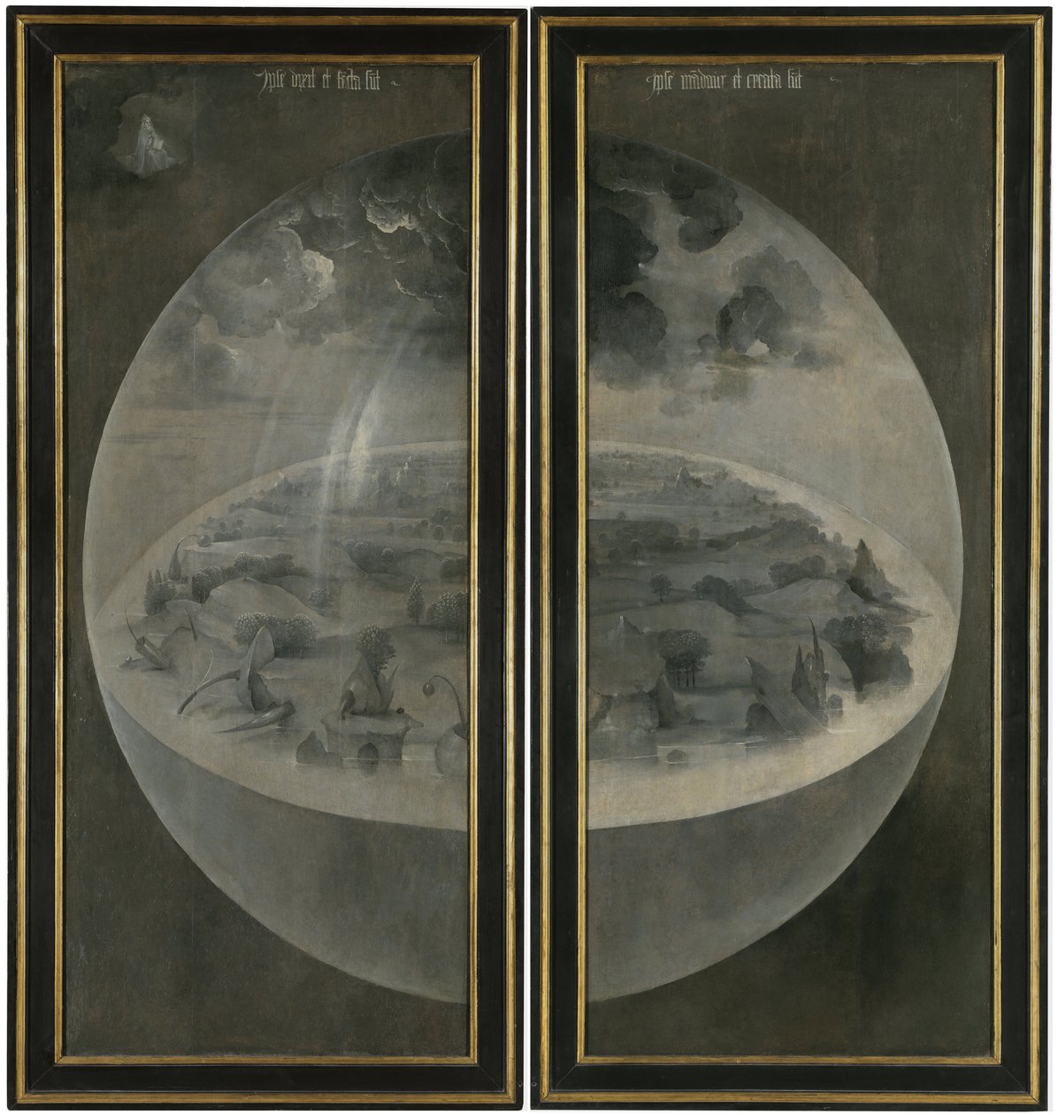 La création du monde représentant la sphère cosmique de la terre (Bulle) - Hieronymus Bosch