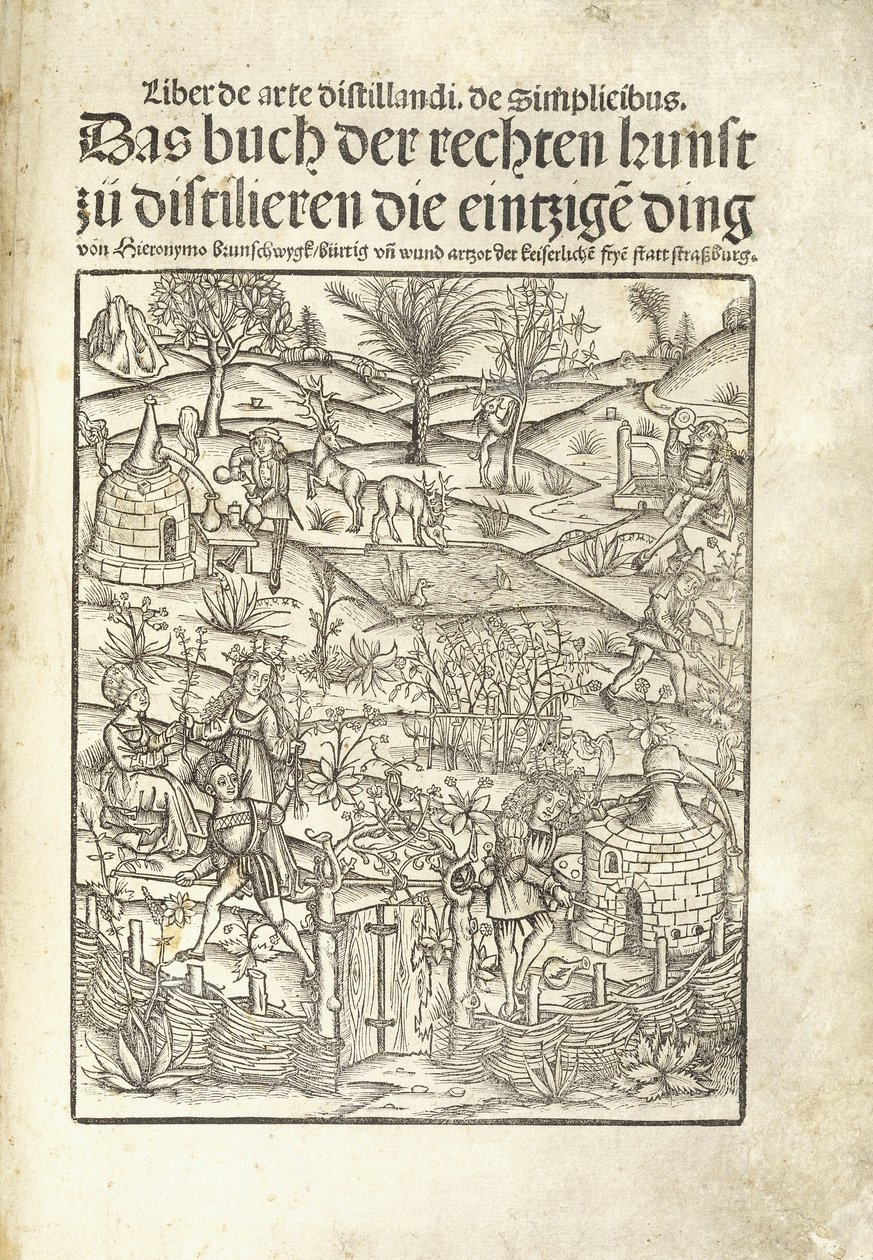 Page de titre, illustrant des distilleries d