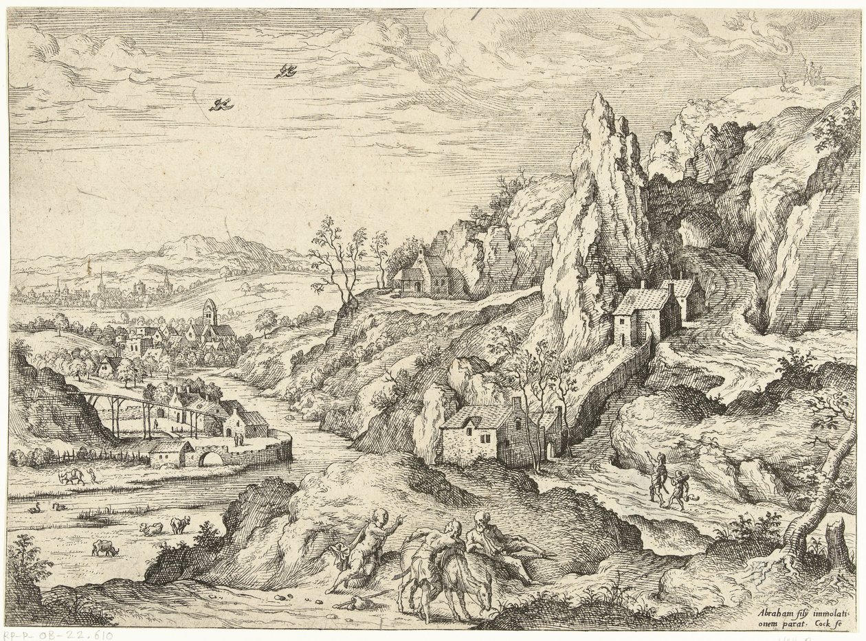 Abraham et Isaac en route vers le lieu du sacrifice - Hieronymus Cock