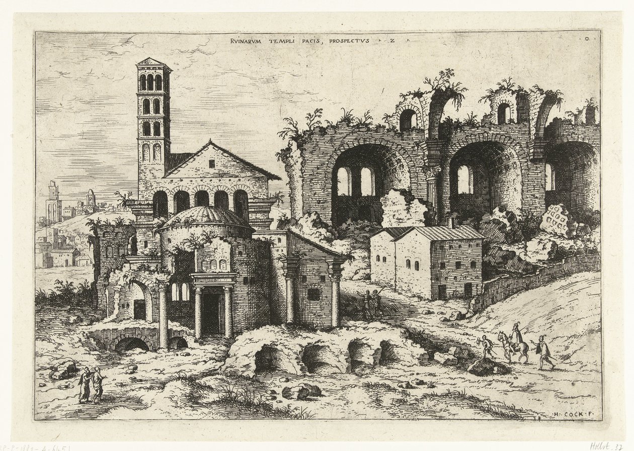 Vue sur le Temple de Romulus et la basilique de Constantin - Hieronymus Cock