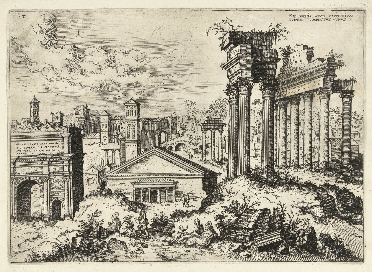 Vue du Forum Romain depuis le Capitole - Hieronymus Cock