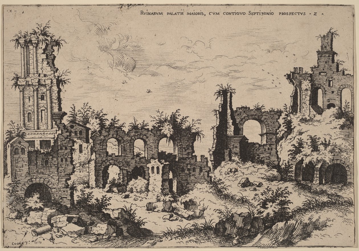Ruines du Palatin avec le Septizonium - Hieronymus Cock