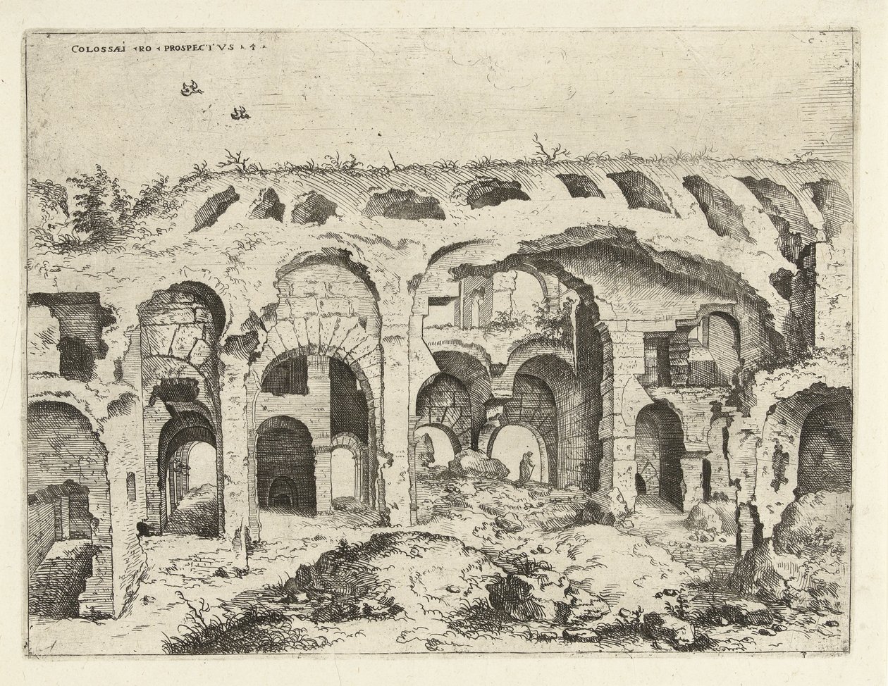 Quatrième vue du Colisée à Rome - Hieronymus Cock