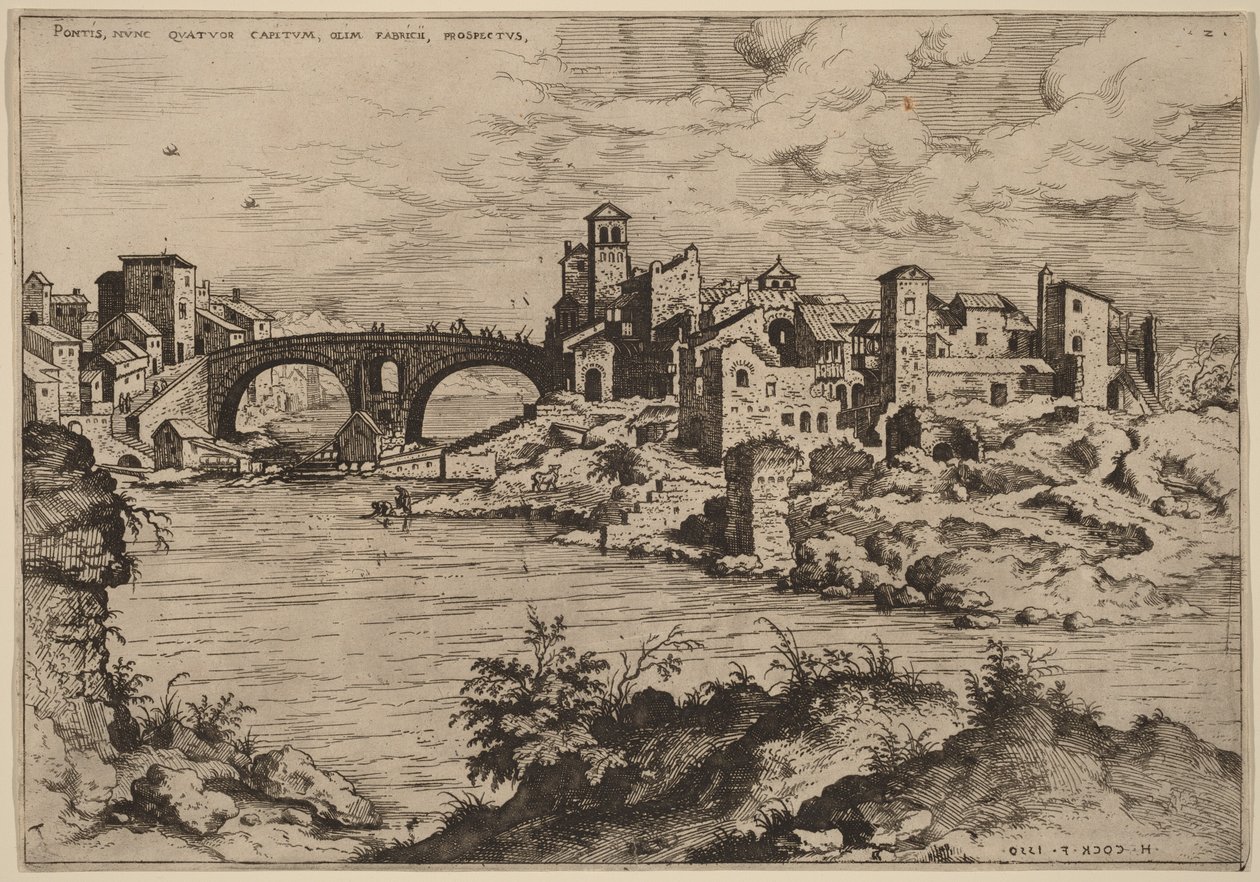 Vue sur le Ponte Quattro Capi et l
