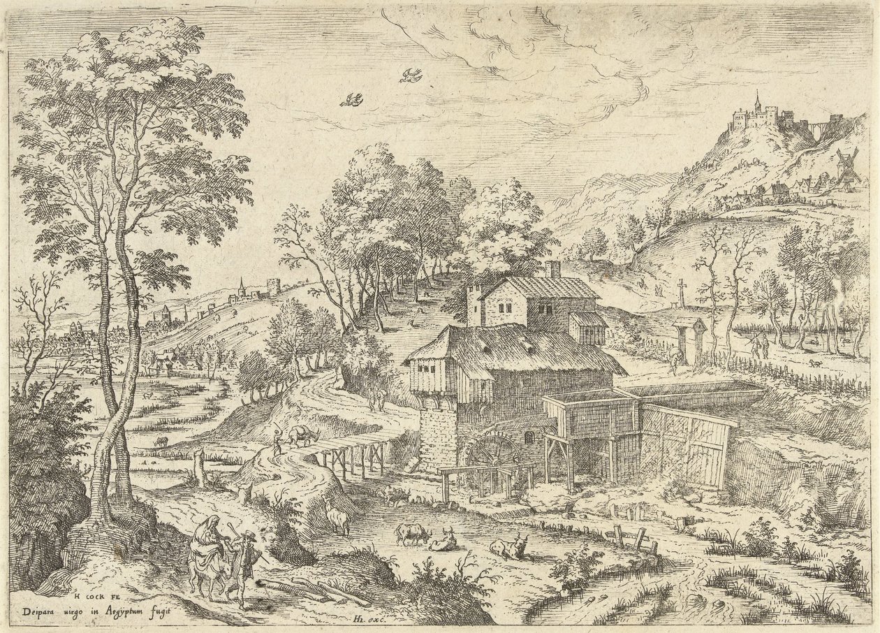 Fuite en Égypte - Hieronymus Cock