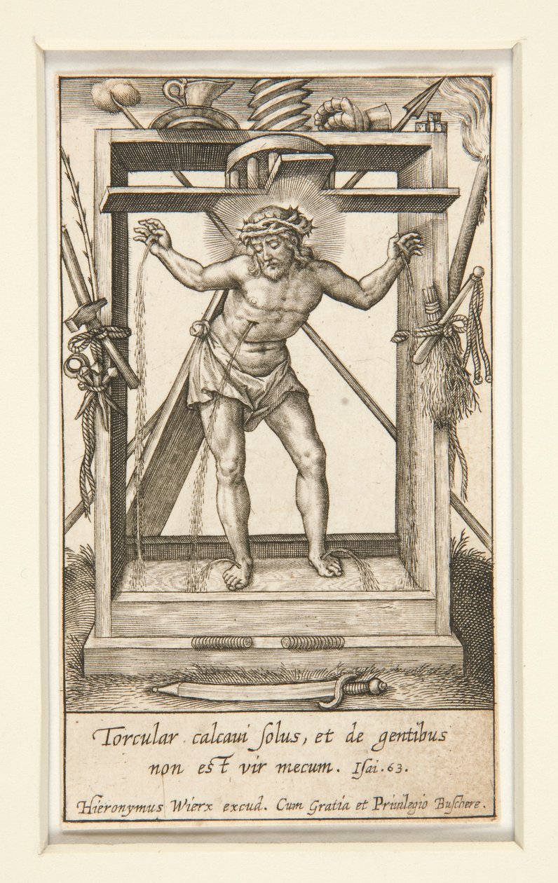 Christ dans le pressoir - Hieronymus Wierix