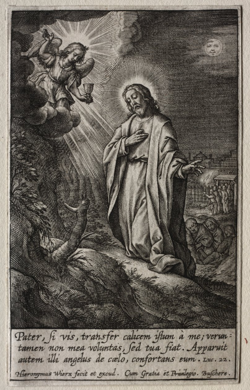 La Passion : Christ au Mont des Oliviers - Hieronymus or Jerome Wierix