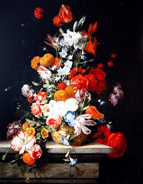 Fleurs Mélangées dans un Vase Doré - Hieronymus the Elder Galle