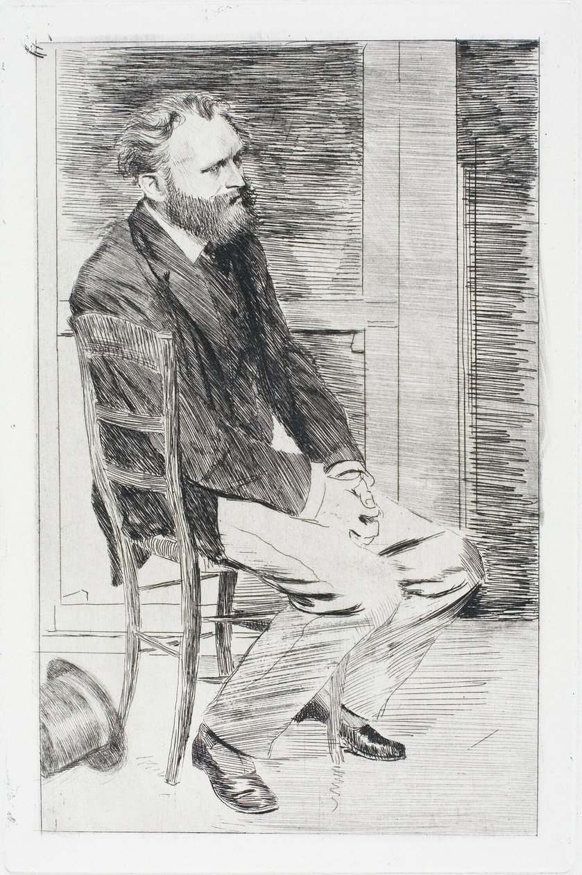 Manet assis, tourné vers la droite - Hilaire Germain Edgar Degas