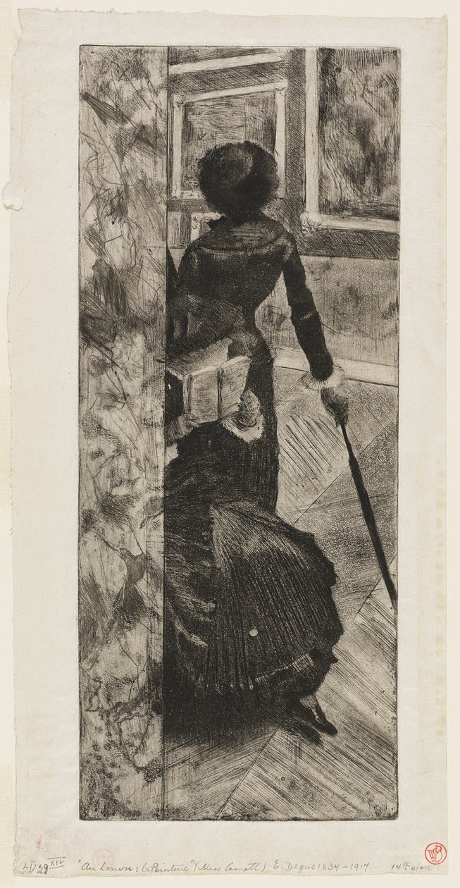 Mary Cassatt dans la Galerie des peintures du Louvre - Hilaire Germain Edgar Degas