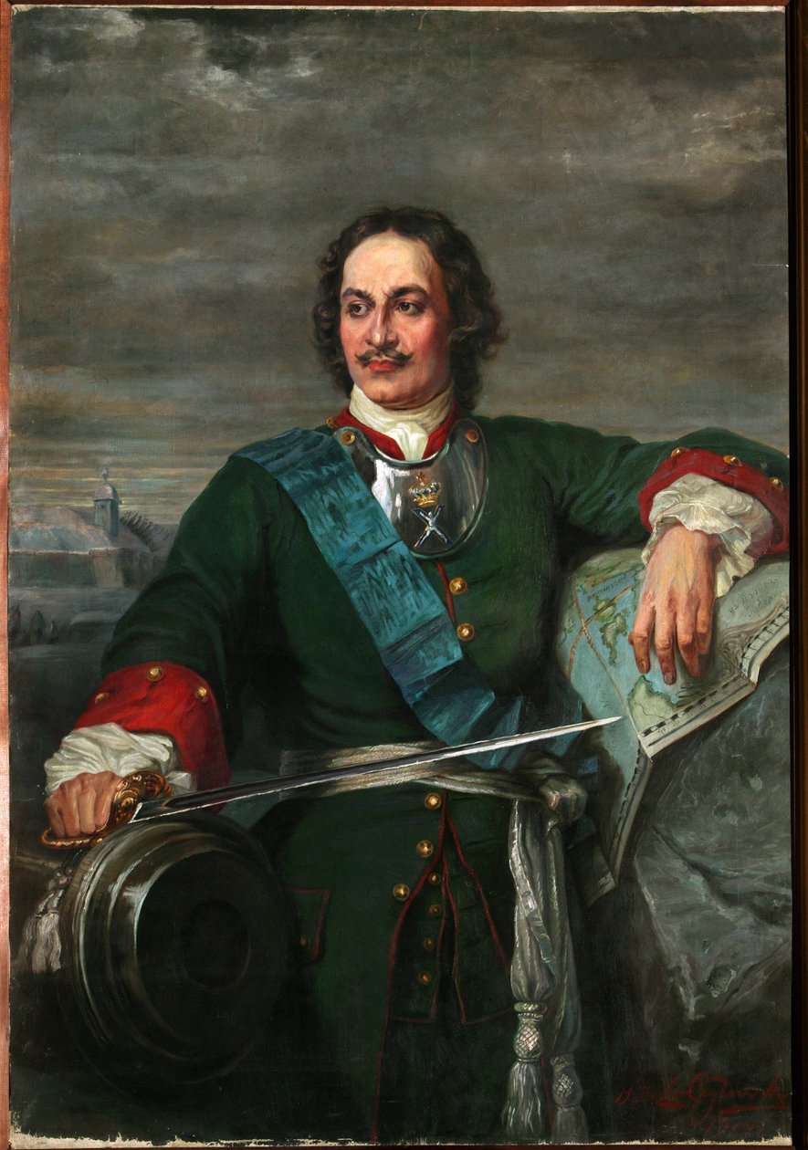 Portrait de Pierre Ier Le Grand (1672-1725) tsar de Russie - Hippolyte Delaroche