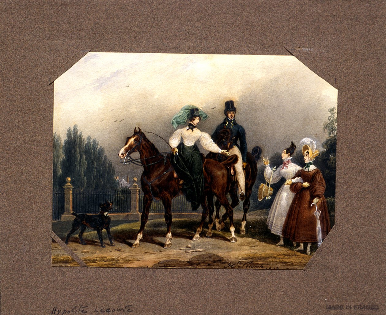Rencontre sur la promenade - Hippolyte Lecomte