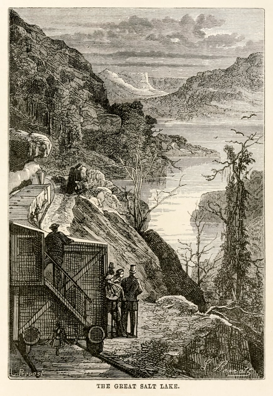 Le Grand Lac Salé, de Le Tour du Monde en Quatre-vingts Jours par Jules ...