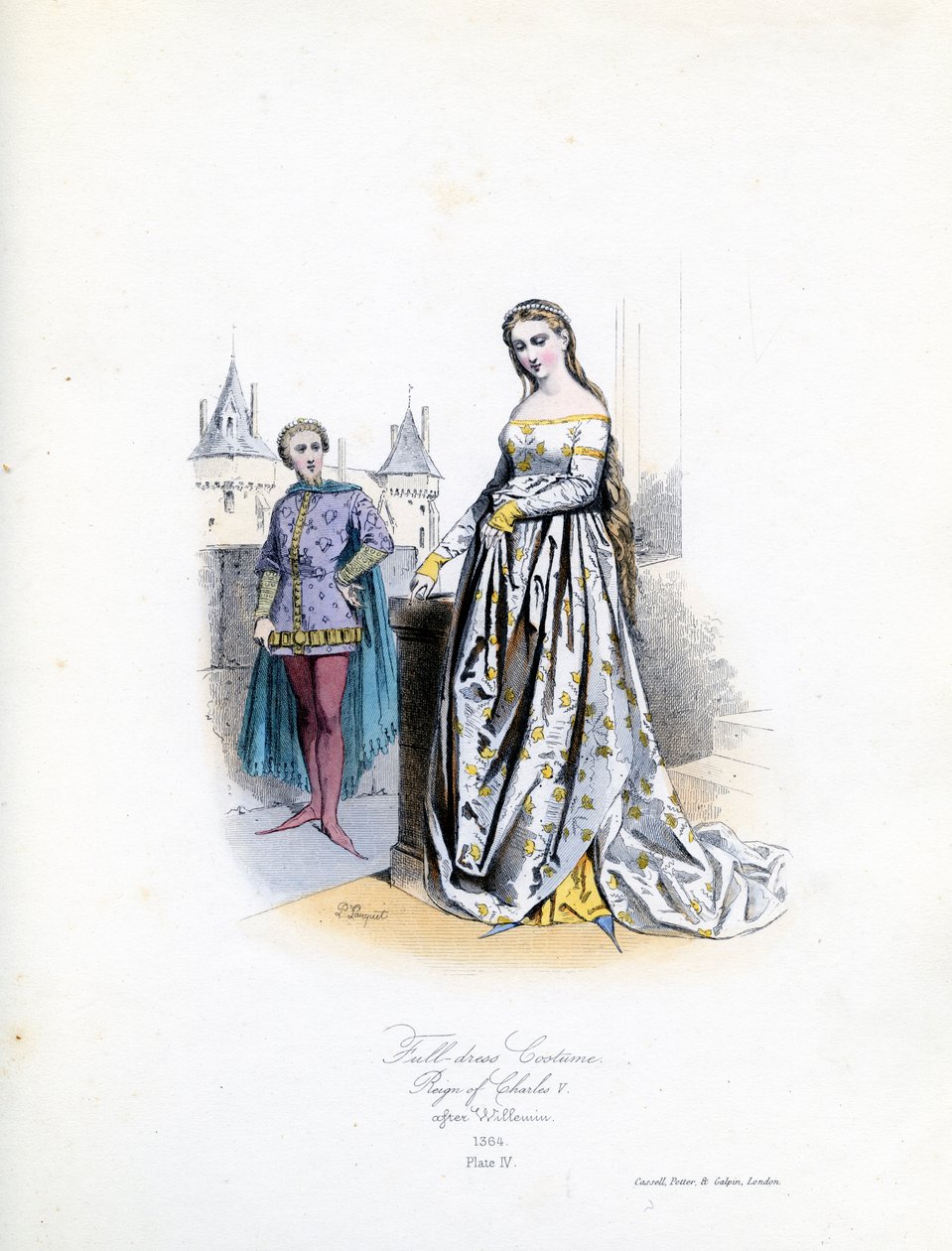 Noble femme en grande tenue - Hippolyte Louis and Polydore Pauquet