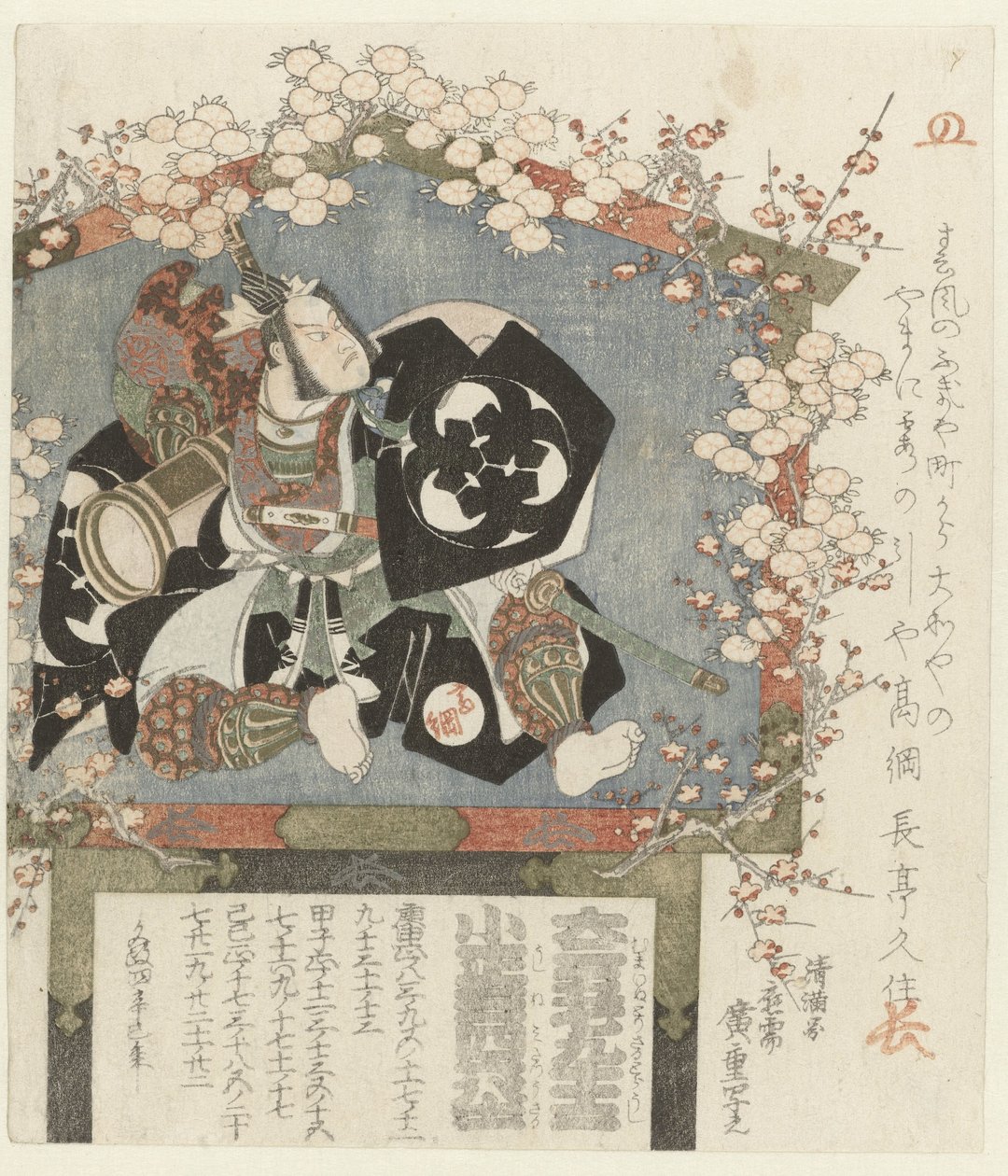 Votif avec un portrait de Bandô Mitsugorô III - Hiroshige (I) , Utagawa