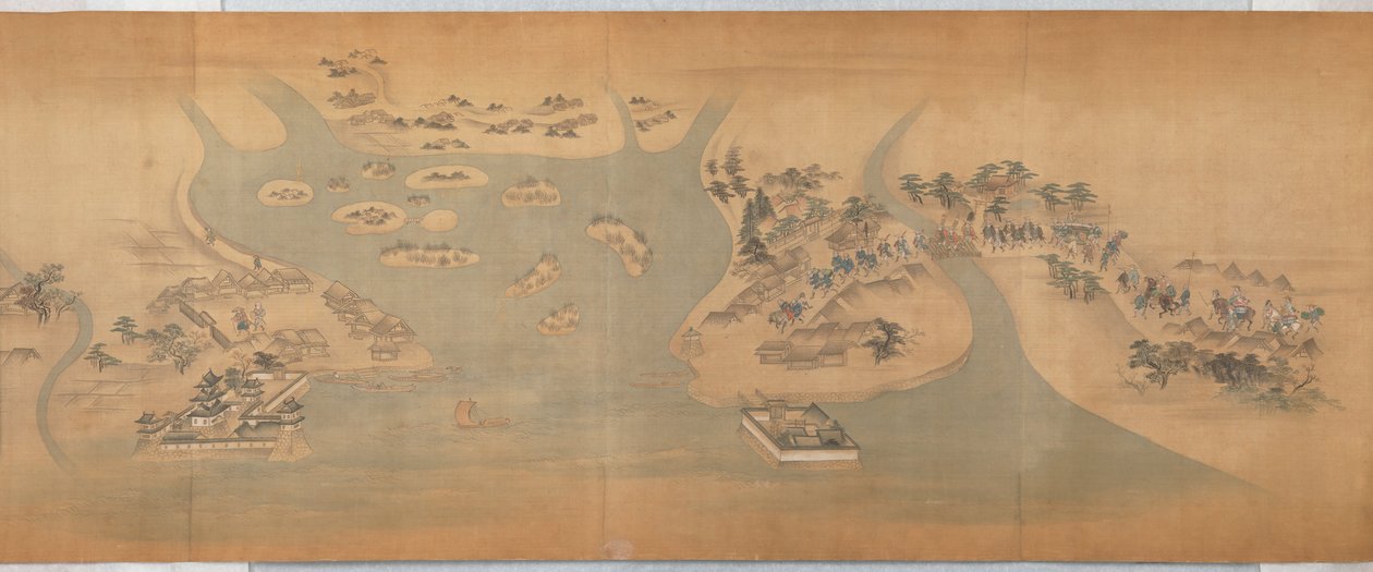 Rouleau illustré du Tōkaidō - Hishikawa Moronobu