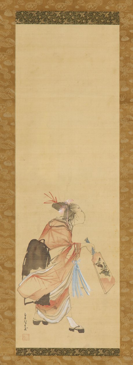 Fille jouant au volant - Hishikawa Sori
