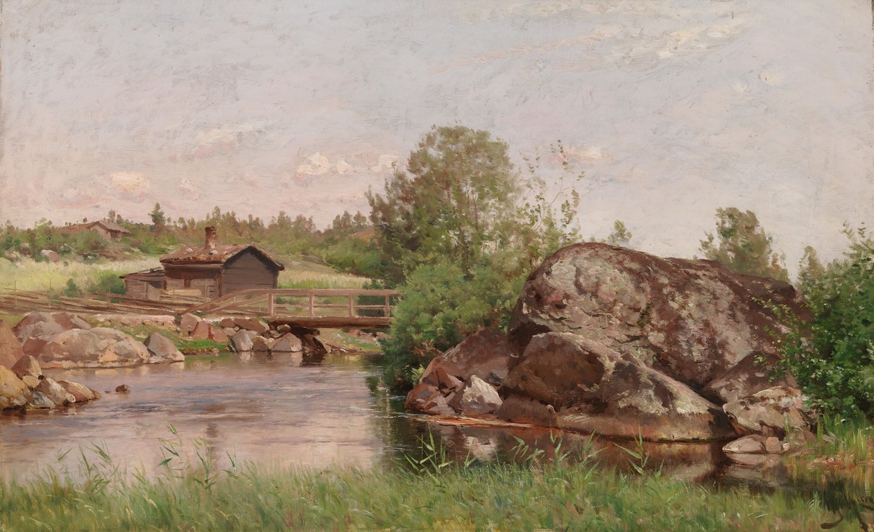 Paysage fluvial - Hjalmar Munsterhjelm