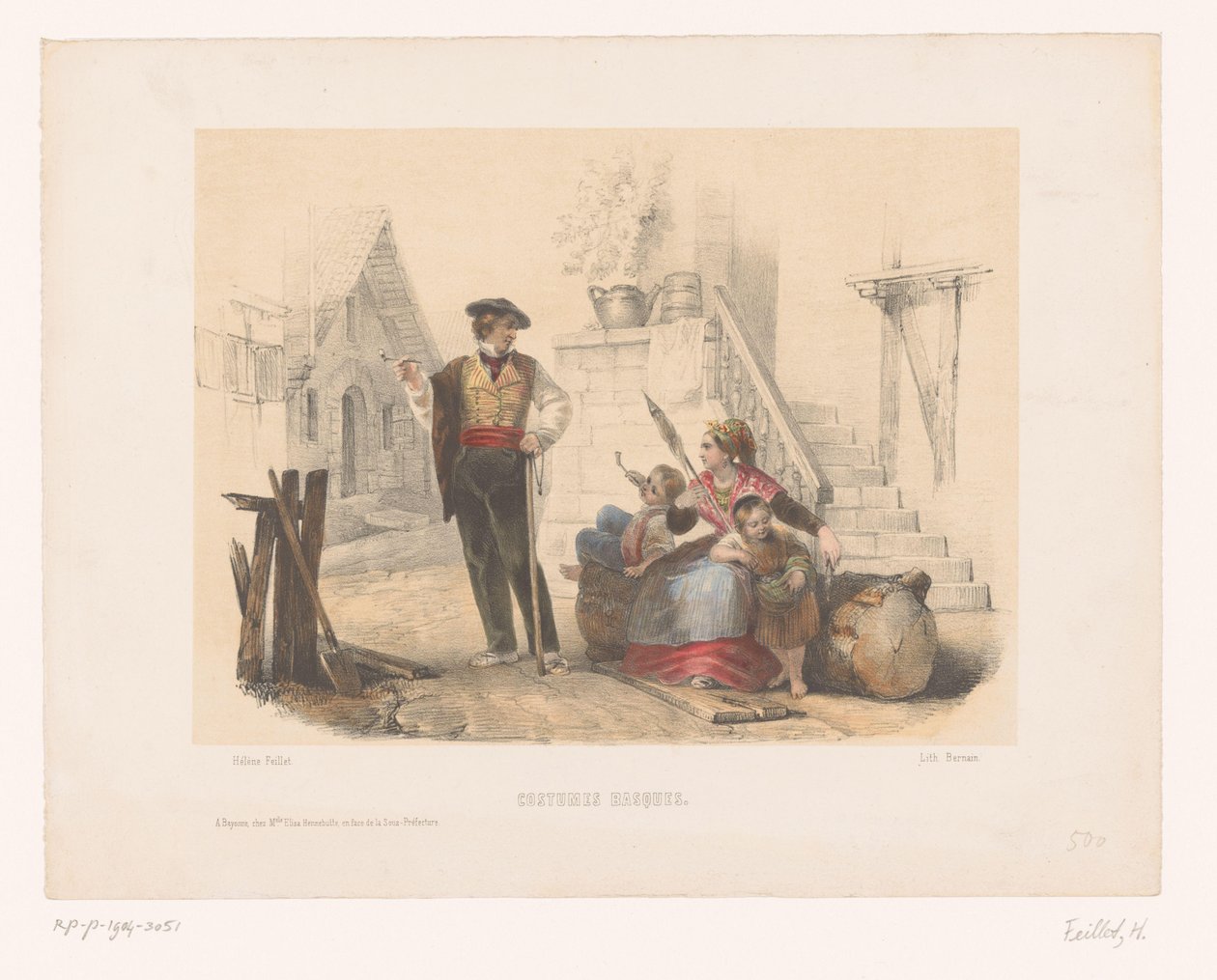 Famille en costumes basques - Hélène Feillet