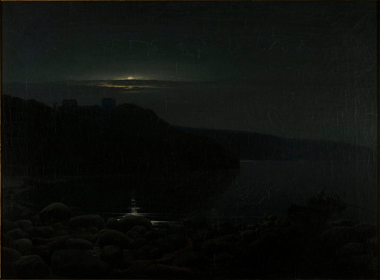 Hammershus au clair de lune - Holger Drachmann